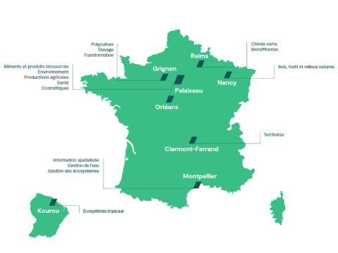 Carte des centres AgroParisTech